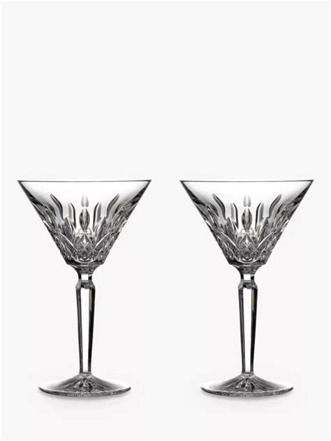 Waterford Crystal Cut Glass Lismore Cocktail Glasses 125ml Set Of 2 Clear