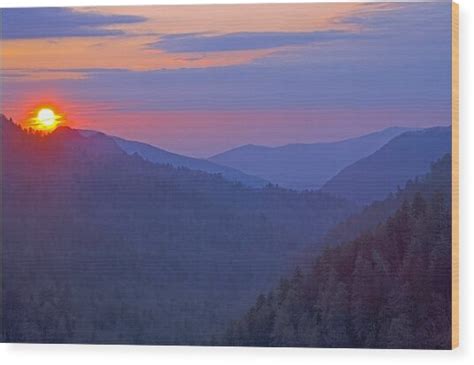 Sunset In Great Smoky Mountain National Park Tennessee Photograph By