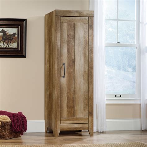 Pantry cabinets can sometimes get overlooked, but they fill an important role in every kitchen. Sauder Adept Narrow Storage Cabinet - Craftsman Oak ...