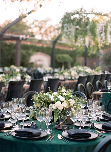 An Elegant Emerald Green and Black Wedding at the Vintage Estate