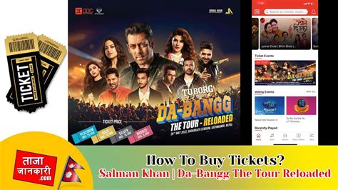 How To Buy Salman Khan Dabangg The Tour Reloaded Tickets Nepal