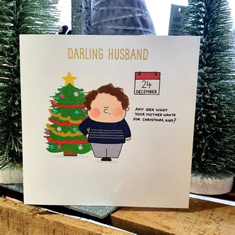 darling husband funny christmas card from the dotty house