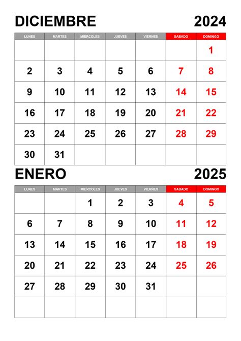 Calendario Diciembre 2024 Enero 2025 Calendariossu