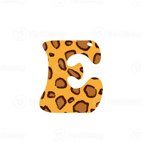 Leopard Print Alphabets And Number 10884083 Png