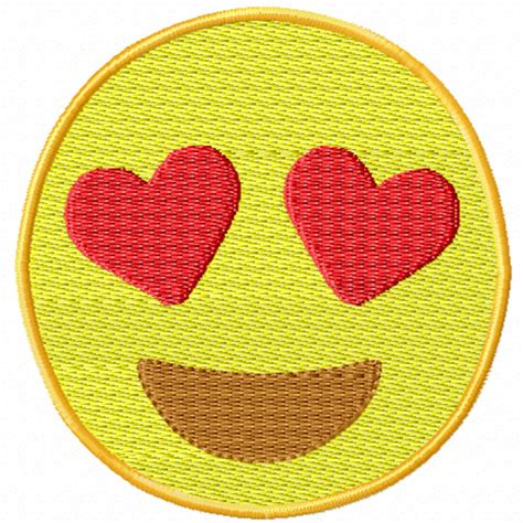 Love Emoji A Machine Embroidery Design Etsy