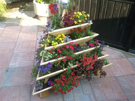 Raised Triangular Flower Bed Herb Box Patio Flowers Flower Pots