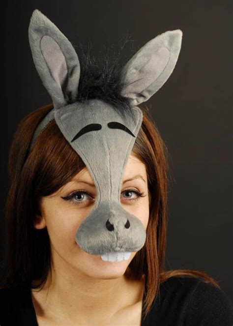 Donkey Mask On Headband Donkey Mask Donkey Costume Animal Costumes