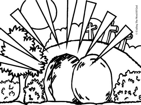 The Empty Tomb Coloring Page Crafting The Word Of God
