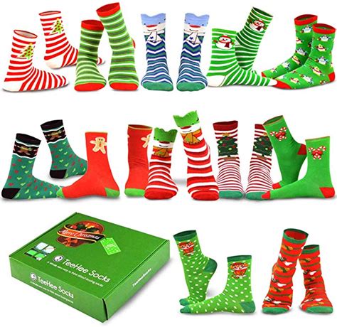 Teehee Socks Christmas Holiday Socks 12 Pairs