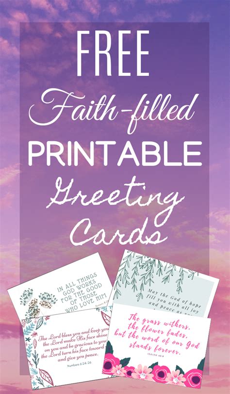 Free Faith Filled Printable Greeting Cards Free Printable Greeting
