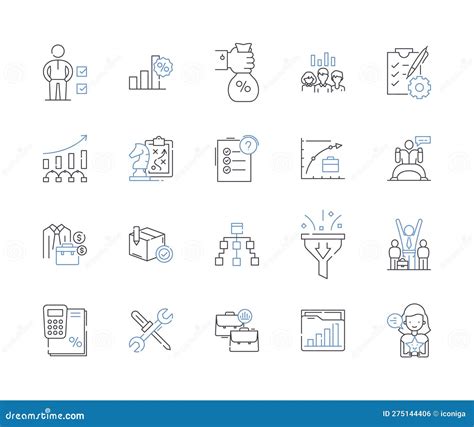 Corporation Outline Icons Collection Company Entity Business