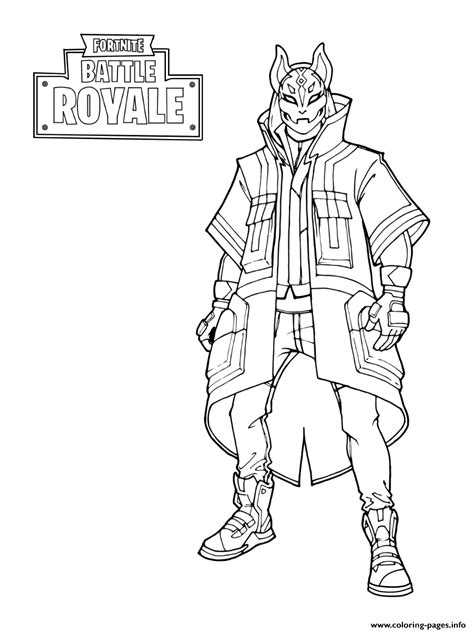 Fortnite Drift Stage 3 Coloring Page Printable