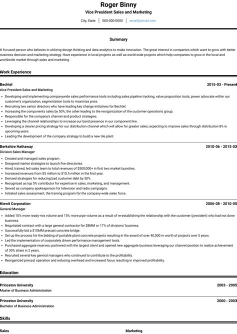 Andrew brown address line 1 address line 2 t: Sales & Marketing Executive - Resume Samples and Templates ...