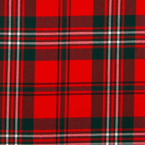 Scott Red Modern Medium Weight Tartan Fabric Lochcarron Of Scotland