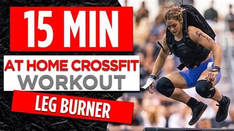 15 Minute LEG BURNER At Home CrossFit Workout No Equipment Needed