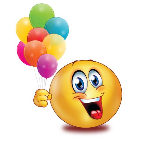 Happy With Balloons Emoji