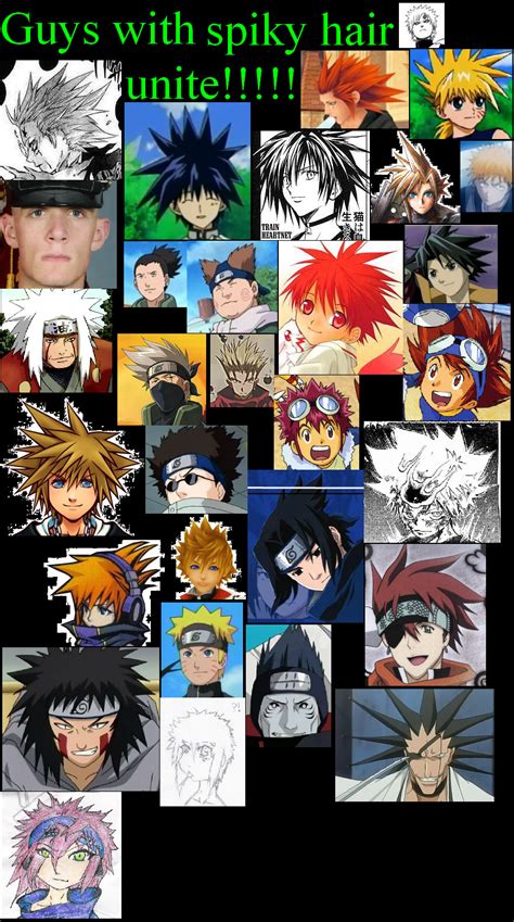 I also pull my hair when stressed. guys with spiky hair unite by firewolf1800 on DeviantArt
