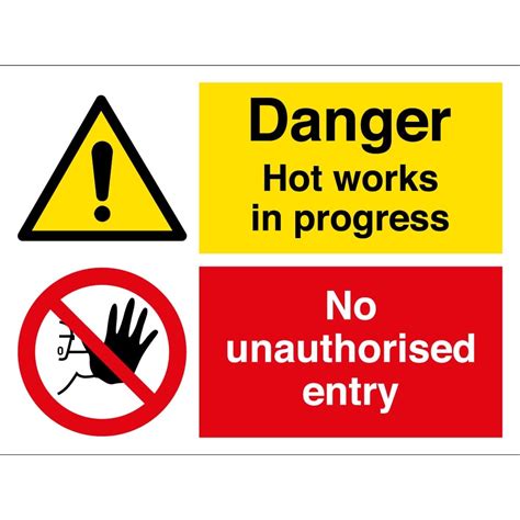 Safety Signs And Traffic Control Caution Hot Works In Progress Safety