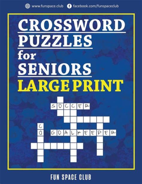 Crossword Puzzles For Seniors Large Print Crossword Easy