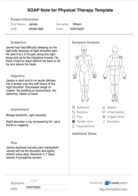 Soap Notes For Physical Therapy Template And Example Free Pdf Download
