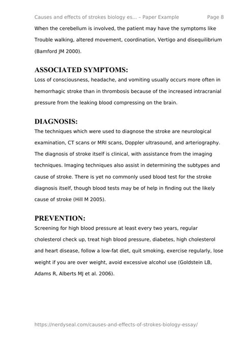 Causes And Effects Of Strokes Biology Essay 1718 Words Nerdyseal