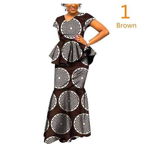 2019 African Dresses For Women Crosstop Dress Wax Print Ankara Dashikis Clothing Wish