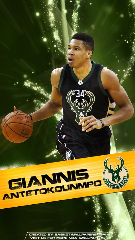 Swip to select wallpaper 4. Giannis Antetokounmpo Milwaukee Bucks 2016 Mobile Wallpaper | Basketball Wallpapers at ...