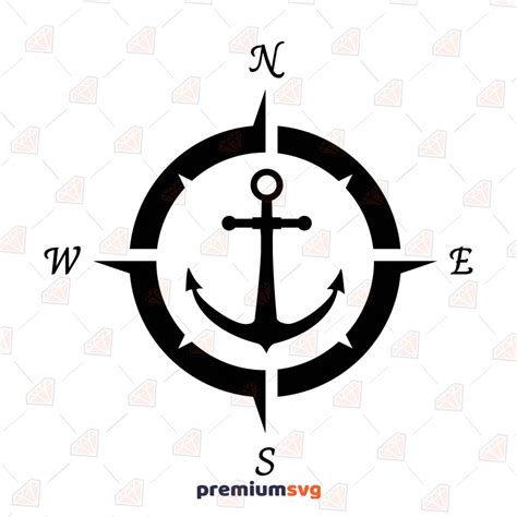 Anchor Compass SVG Image Anchor Compass Clipart Files PremiumSVG