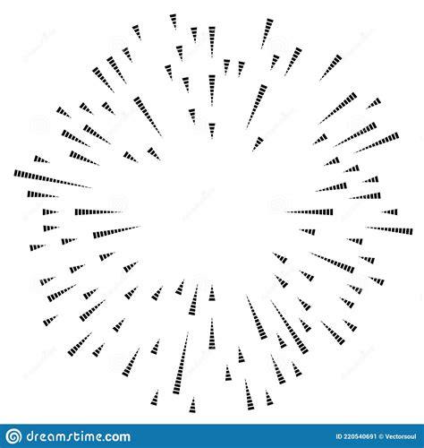 Radial Lines Radiance Burst Starburst Sunburst Effect Design Element