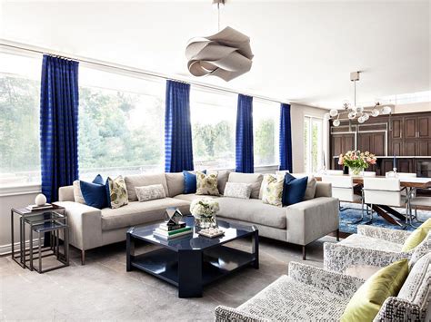 When deciding what kind of living room curtains you'll be shopping for, you'll want to measure the space to decide what length to buy and how many panels you'll need. 15 Blue Drapes and Curtain Ideas for a Stunning, Modern ...