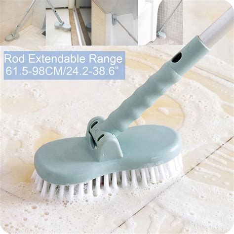 Youloveit Floor Scrub Brush Long Handle Stiff Bristles Cleaning Brush