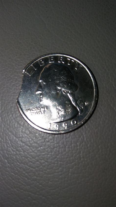 1990 D Washington Quarter Clipped Planchet Coin Talk