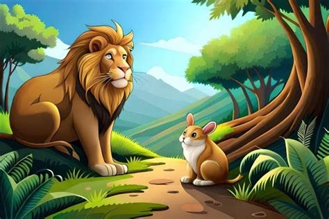 The Lion And The Rabbit A Moral Story