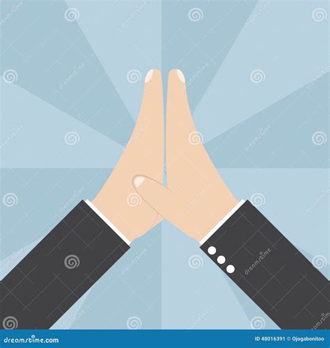 Two Businessmen Hands Giving A High Five Stock Vector Illustration Of