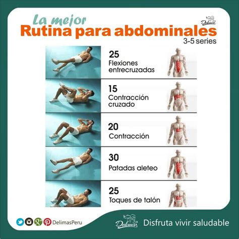La mejor rutina de ejercicios abdominales Abdomen plano Alimentación Saludable Delimás