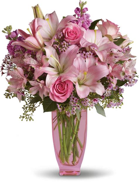 Telefloras Pink Pink Bouquet With Pink Roses Love The Pink Rosesetc