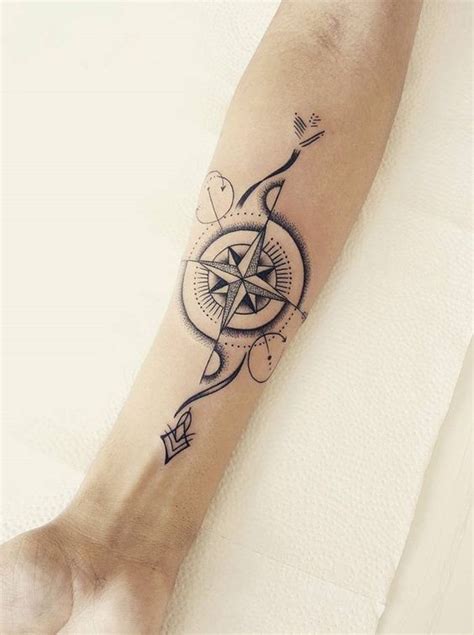 Forearm Compass Tattoo Simple Tattoo Designs Foto Kolekcija