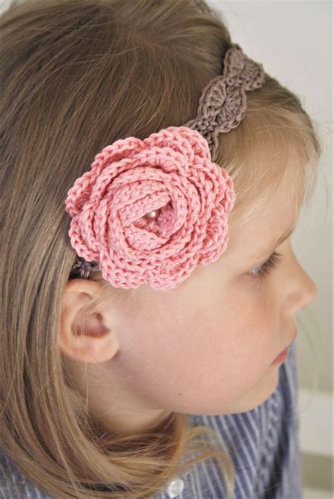 Pattern Crochet Rose Headband Crochet Pattern Pdf Etsy Baby