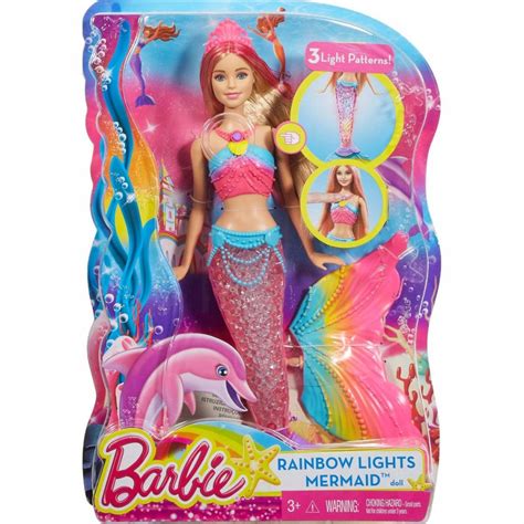 Barbie Sirena Luces De Arcoiris Mattel Dhc40 1001juguetes