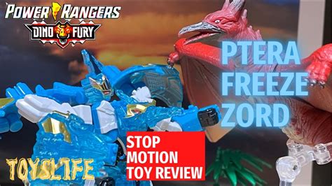 PTERA FREEZE Zord Vs FIRE RODAN POWER RANGERS DINO FURY Mini Pla Stop Motion Super Sentai