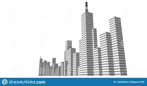 Maybe you would like to learn more about one of these? Silhouette Of Skyscrapers On A White Background. Sketch ...