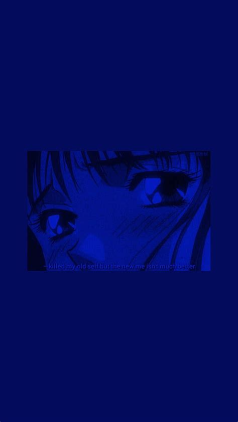 Aesthetic Blue Dark Anime Lockscreen Homescre Anime Aesthetic Dark Hd