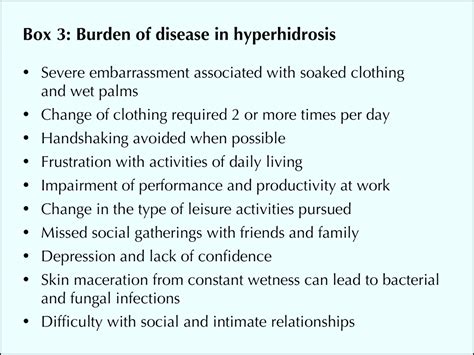 Focal Hyperhidrosis Diagnosis And Management Cmaj
