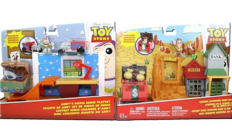 The detailed accessories include bath toys, cleaning bottles and brushes, a bath tidy, bath mats, mugs and toothbrush. Disney Pixar Toy Story Mini Figure Andy's Room and Western ...