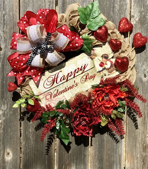Beautiful Valentine Burlap Wreath By Carrie At Mckennashopechest