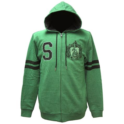 Harry Potter Harry Potter Mens Slytherin Varsity Green Zip Up Hoodie