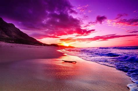 Pink Beach Sunset Wallpapers K Hd Pink Beach Sunset Backgrounds On