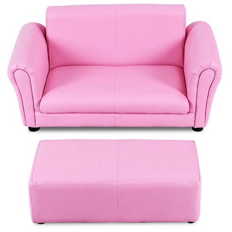 Costway Pink Kids Sofa Armrest Chair Couch Lounge Children Birthday