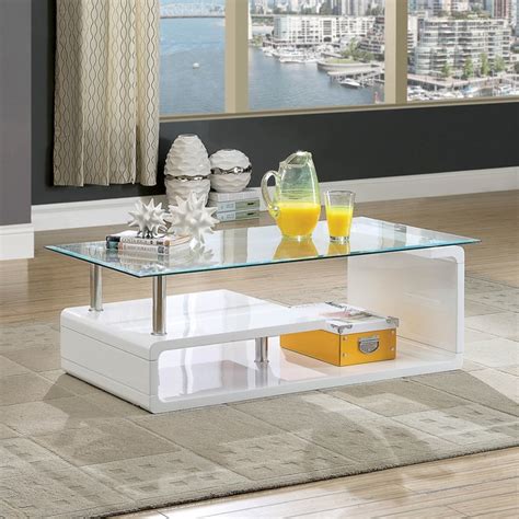 Furniture of america coffee and cocktail table. Shop Furniture of America Frank Contemporary Glass Coffee Table - On Sale - Free Shipping Today ...