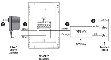 Is it really okay that the 0.7vdc furnace/millivolt rh wire and one of the 24vac transformer wires will be on the same rh connector on the nest? Circuit Diagram: Transformer Relays Thermostats Pull